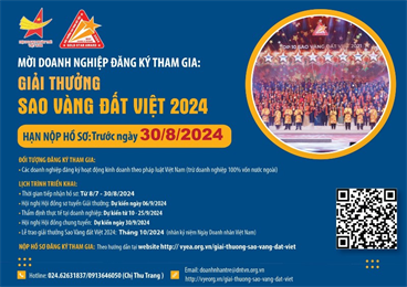 Tham gia Giải thưởng Sao Vàng đất Việt 2024